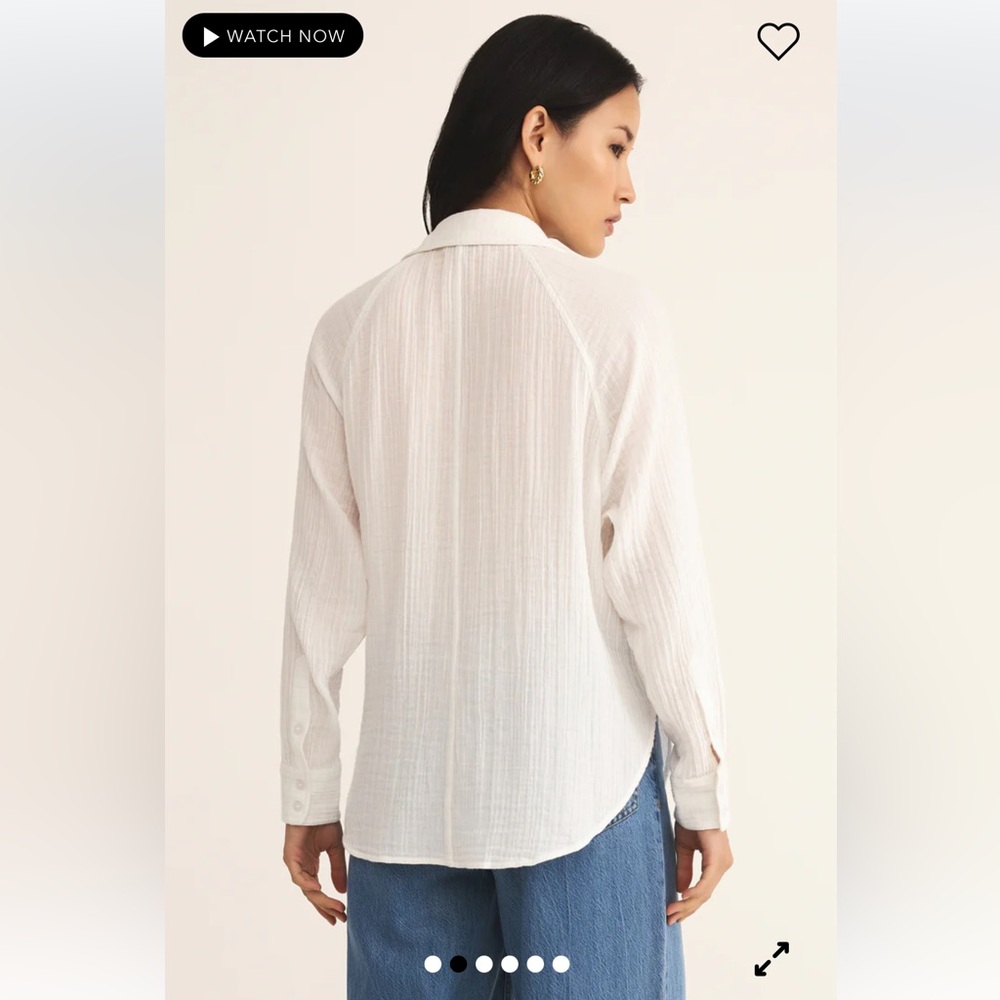 Zsupply, Perfect Airy Gauze Button Up, L - Picture 3 of 8